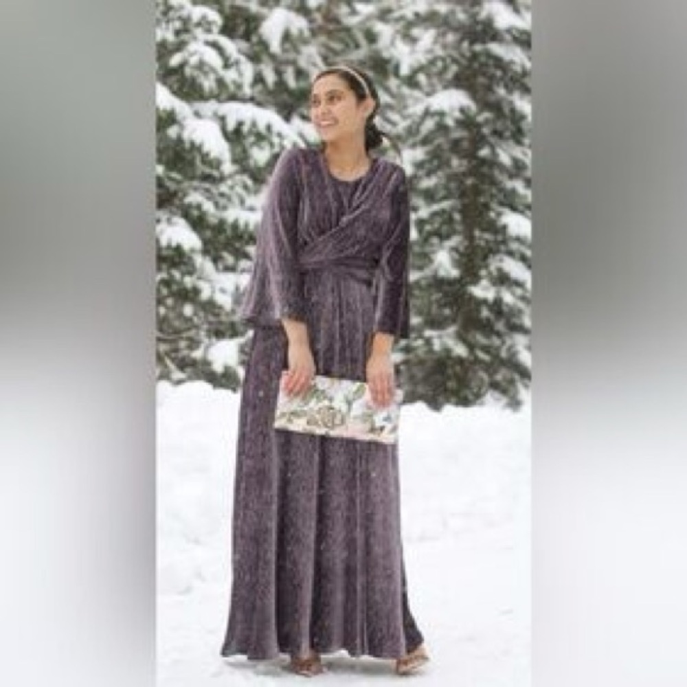 Dainty Jewells Plum Long Sleeve Dress - Picture 6 of 6